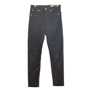 rag & bone Black Velvet Skinny Jeans | Size 25 | Luxe Designer Denim